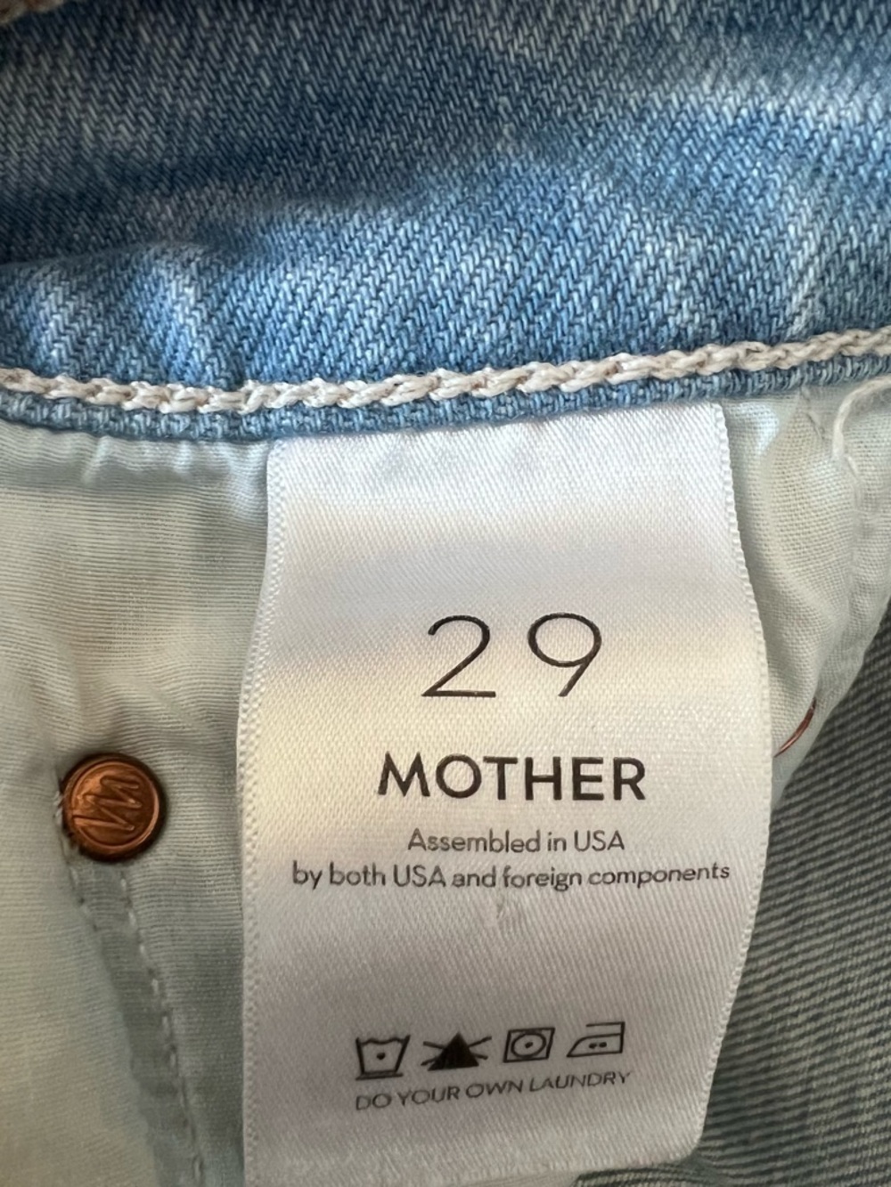 MOTHER Light Wash High Rise Women's Jeans - Picture 2 of 5